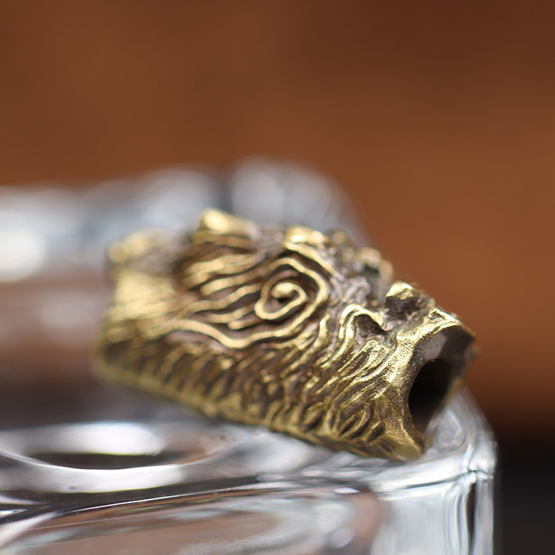 Soodne pilve draakonipea skulptuur Retro messingist noapärm EDC välitingimustes meisterdamine Paracordi tarvikud Kootud kaelapaelaga ripatsehted