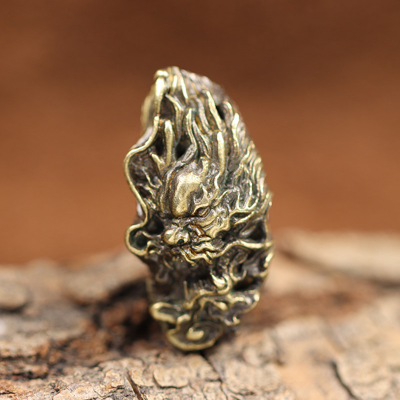 Soodne pilve draakonipea skulptuur Retro messingist noapärm EDC välitingimustes meisterdamine Paracordi tarvikud Kootud kaelapaelaga ripatsehted