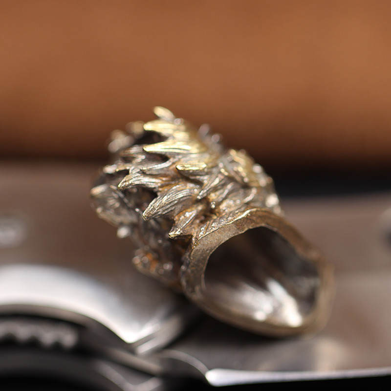 Soodne pilve draakonipea skulptuur Retro messingist noapärm EDC välitingimustes meisterdamine Paracordi tarvikud Kootud kaelapaelaga ripatsehted