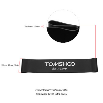 TOMSHOO Άσκηση Αντίστασης Loop Bands Latex Gym Strength Training Loops Bands Bands Workout Bands Physical Therapy Home Fitness