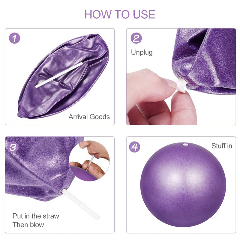 Mosodo 25cm Minge Pilates Mingi de Yoga PVC Gimnastica Echilibru Fitball Home Gym Exercițiu Stabilitate Minge Antrenament Echipament de fitness