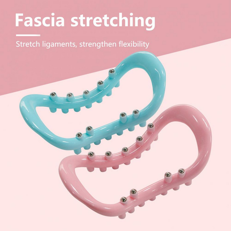 Joogarõngas selja jaoks Integreeritud ergonoomilise kaare kujuga avatud õlgade venitamine sidemega Fitness avatud õlga joogarõngas