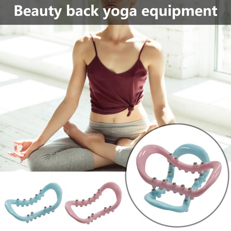 Joogarõngas selja jaoks Integreeritud ergonoomilise kaare kujuga avatud õlgade venitamine sidemega Fitness avatud õlga joogarõngas