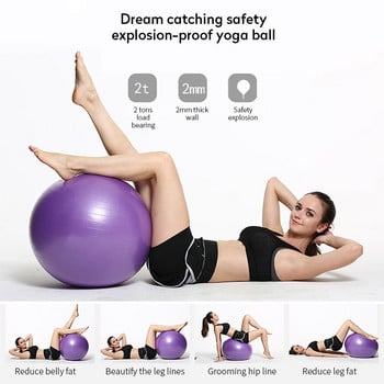 Sports Yoga Balls Fitness Ball Thickened Explosion-proof Exercise Home Gym Pilates Equipment Massage Balance Ball 55cm 65cm 75cm