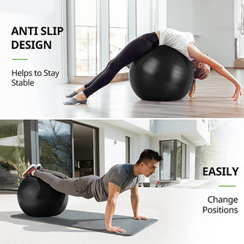 Fitness Exercise Yoga Ball Stand Voltage Fitball Thickened Ball Pilates με προστασία από έκρηξη Εξοπλισμός προπόνησης γυμναστικής στο σπίτι