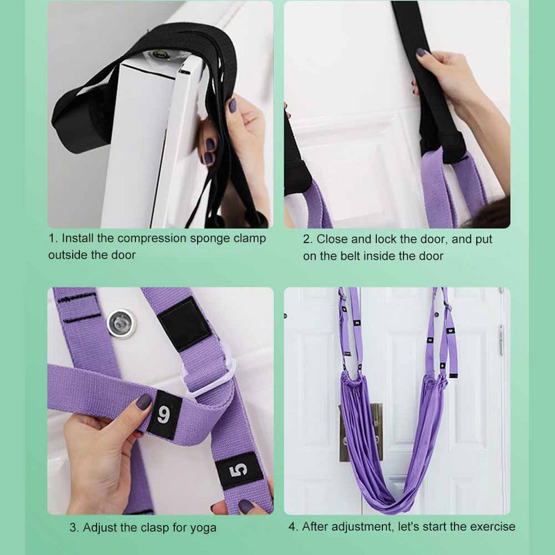 Reguleeritav õhust joogarihm võrkkiik kiik venitamine gravitatsioonivastane ümberpööramisharjutused mitmekihilise rihmaga jooga painduvustreener