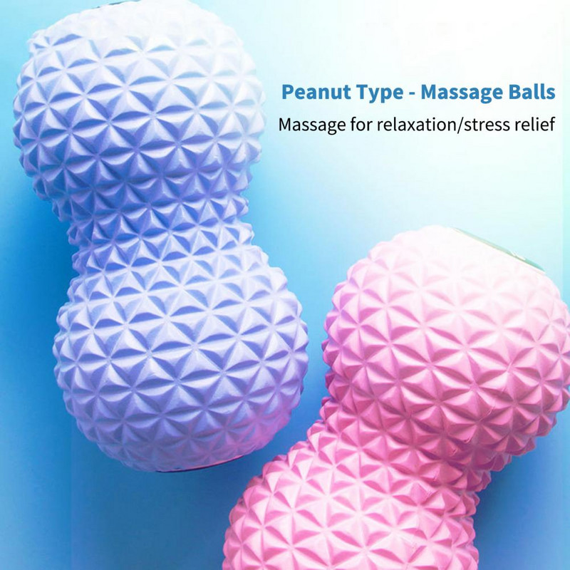 Saadaval õrn kogu keha massaažirull, kasulik joogavarustus, ainus sõnum – maapähklipallid