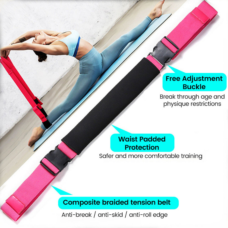 Jooga tõmbamisrihma rihm polüester lateks elastne ladina tantsu venitusbänd Loop jooga pilatese jõusaali treeningu vastupidavusribad