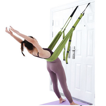 Pull Rope Aerial Yoga Strap Stretch Leg Splits Trainer Band Женски колан за домашен фитнес за домашна йога Спортни орнаменти