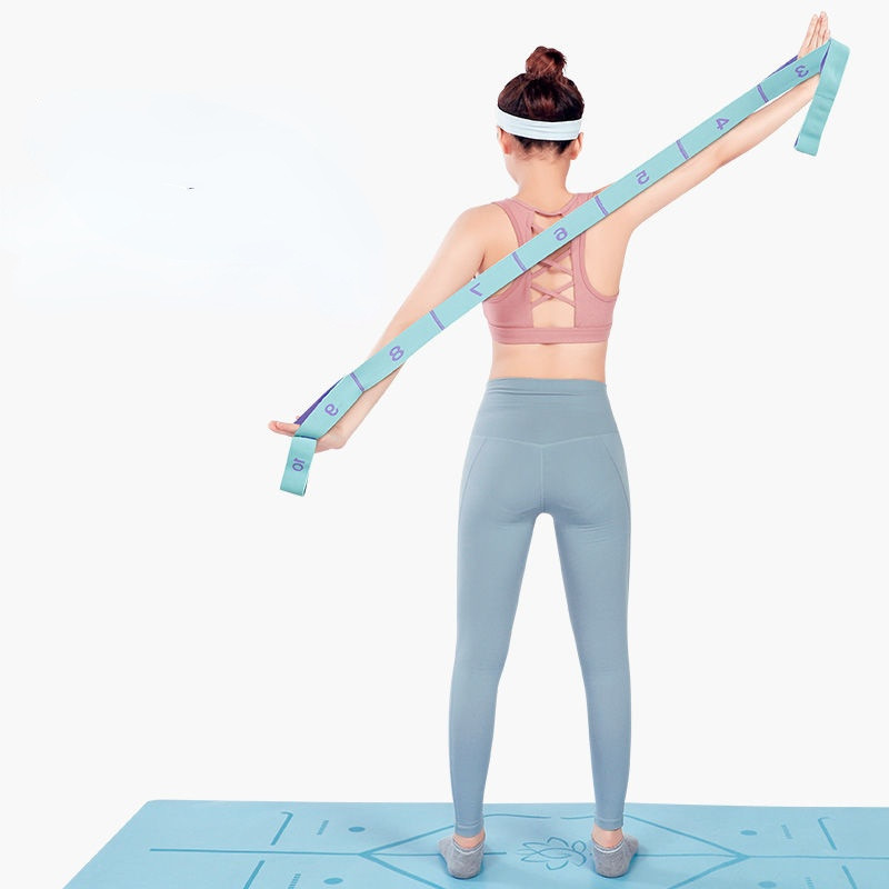 Jooga Fitness elastne vöö Multifunktsionaalne tantsujooga abivenitusrihm Pilatese jooga vastupidavusrihm Avatud selg, õhuke jalg