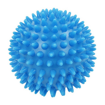 Масажна топка Spiky, твърда стрес топка 7,5 см за фитнес спортни упражнения (небесно синьо)