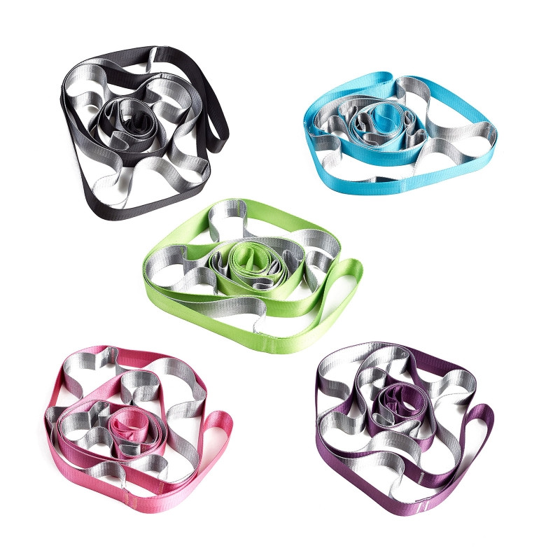 Füüsiline teraapia 10 silmusega mitteelastsed venitusribad Venitusrihm Joogarihm võimlemiseks, koduseks treeninguks, harjutuseks