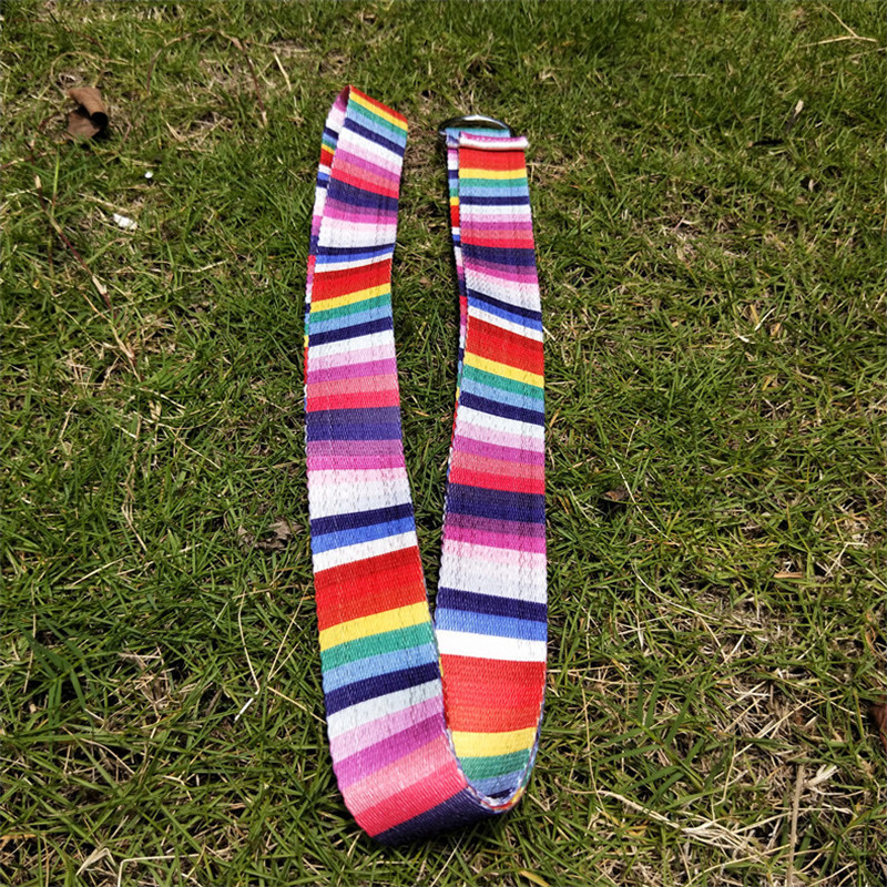 Reguleeritav joogarihm, trükitud jooga veniv rihm, pestav sportlik veniv rihm D-rõngasrihmad joogarihm Fitness köis 183x3,8 cm