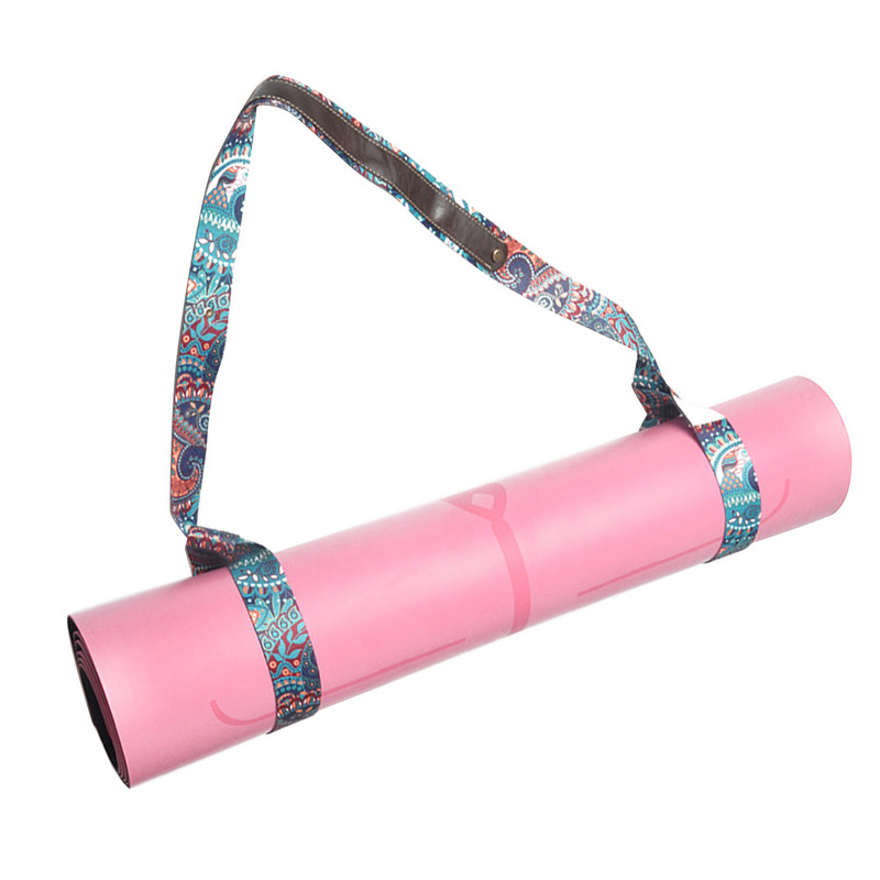 Sport Vastupidav rihm Pilates Fitness Jõusaal Õlg Jooga Mati rihm Treeningrakmed Reguleeritavad aasad Trükitud kandetropid