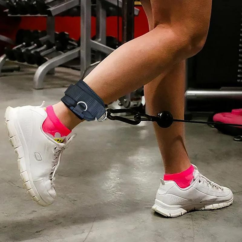 Pahkluu rihmad treenimiseks 2 tk/komplekt Reguleeritav kaabel tagasilöögi pahkluu rihmad, polsterdatud pahkluu mansetid tuharalihaste ja jalgade treenimiseks.