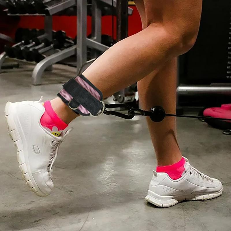 Pahkluu rihmad treenimiseks 2 tk/komplekt Reguleeritav kaabel tagasilöögi pahkluu rihmad, polsterdatud pahkluu mansetid tuharalihaste ja jalgade treenimiseks.