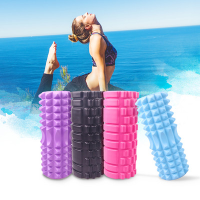 Στήλη γιόγκα 33cm Fitness Pilates Yoga Foam Roller blocks Train Gym Massage Grid Trigger Point Therapy Physio Exercise