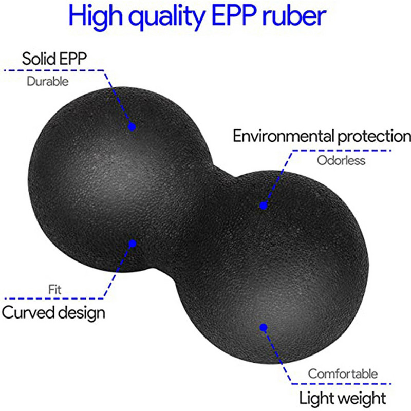 EPP jooga massaaživahuga rull-maapähklipallikomplekt Fitness-plokid seljavalu jaoks, ise-müofastsiaalne ravi Pilatese lihaste vabastamine