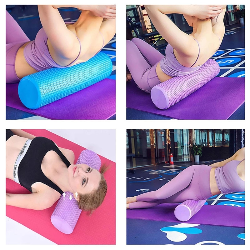 30/45 см EVA йога пяна ролка с висока плътност Мускулен масажен валяк Инструмент за самомасаж Фитнес зала Пилатес Йога Фитнес Фитнес оборудване