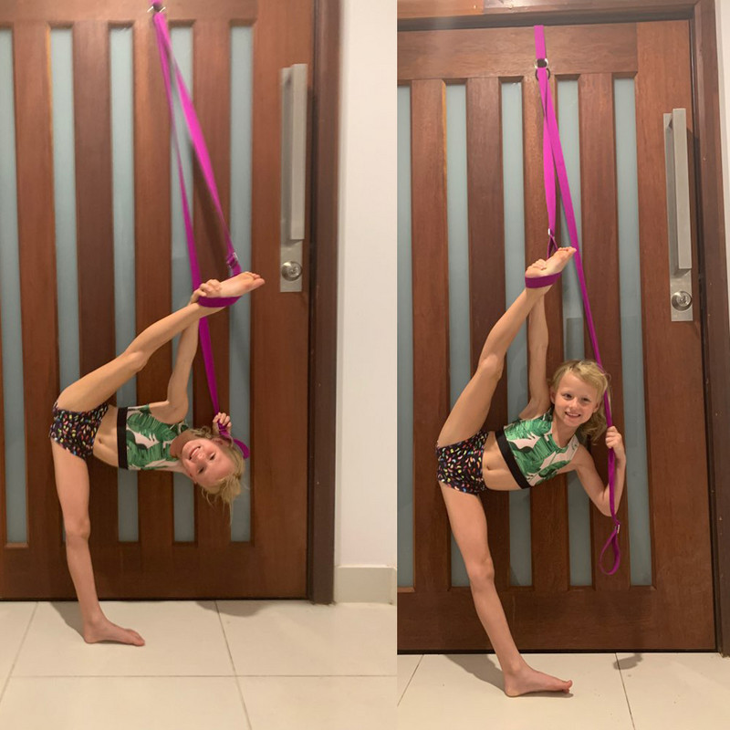 Sisesport Slackline nööriga joogarihma komplekt Naiste balletijooga köie tarvikud Splitid Fitnessi vormiv naiste venitusribade komplekt