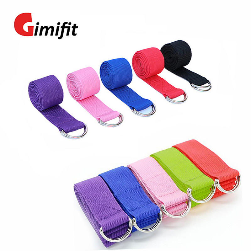 Joogarihm, mitmevärviline D-rõngas joogarihm Fitness Treening Jõusaal Köis Figuur Vöökoht Jala Vastupidavus Treeningrihmad Venitus Pilates