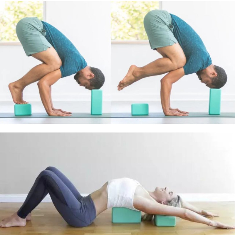 3 tk jooga pilatese treeningkomplekt algajatele joogaplokiga, venitusrihmaga joogaklots, pehme suure tihedusega plokk, kodune treening jõusaal