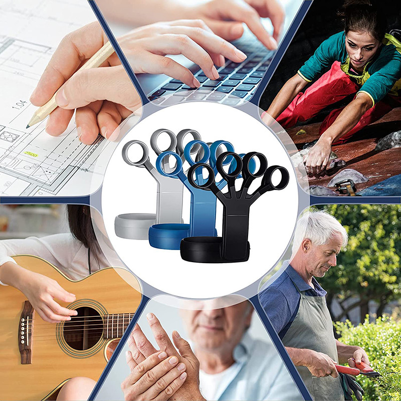 Silikona pirkstu trenažieris Plaukstas locītavas spēka vingrinājums Rokas satvēriena pirkstu paplašinātājs Treniņš Rokas satvērēja rehabilitācijas treniņš Fitness