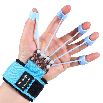 Φορητή λαβή χεριού Silicone Finger Expander Hand Grip Wrist Strength Trainer Finger Exerciser Resistance Band Fitness