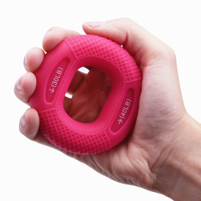 Силиконова регулируема ръкохватка Тренажор за пръсти Упражнение Карпален разширител Мускулна тренировка Упражнение Фитнес Укрепване на ръкохватката