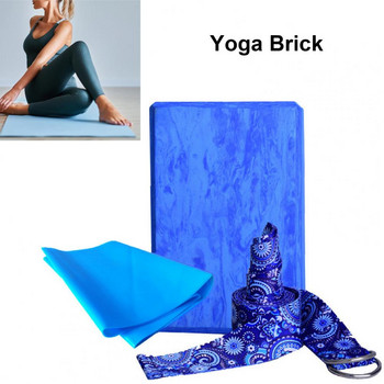 3 tk/komplekti joogaklots, suure elastsusega joogapadi, veniv sinine joogapadi, jõusaaliplokid, treenimiseks mõeldud treeningkomplekt Unisex jaoks