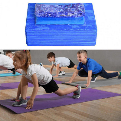 3 db/szett jógatégla, nagy rugalmasságú jógapárna, rugalmas kék jógapárna, tornablokkok, edzõgyakorlatos fitneszkészlet unisex számára