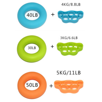 Комплект за тренировка за укрепване на пръстите Разтегач за пръсти Ускоряване на рехабилитацията Резистентни ленти Комплект захвати за укрепване на ръкохватката