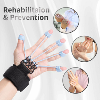 Силова тренировка Finger Grip Силов тренажор Hand Yoga Resistance Band Finger Flexion and Extension Trainer Finger Grip