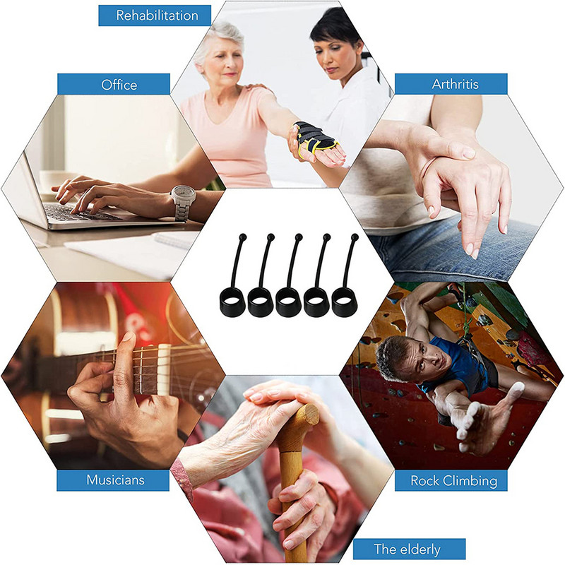 Kaasaskantav sõrmetrenažöör silikoonist sõrme painutuspikendusega treeningseade, praktiline ergonoomiline käepideme tarvikud