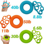 2db/szett Ujjfeszítő szilikon kézi markolat erősítő ujjellenállás szalagok kéznyújtó gyakorlat erősítő edzőkészlet