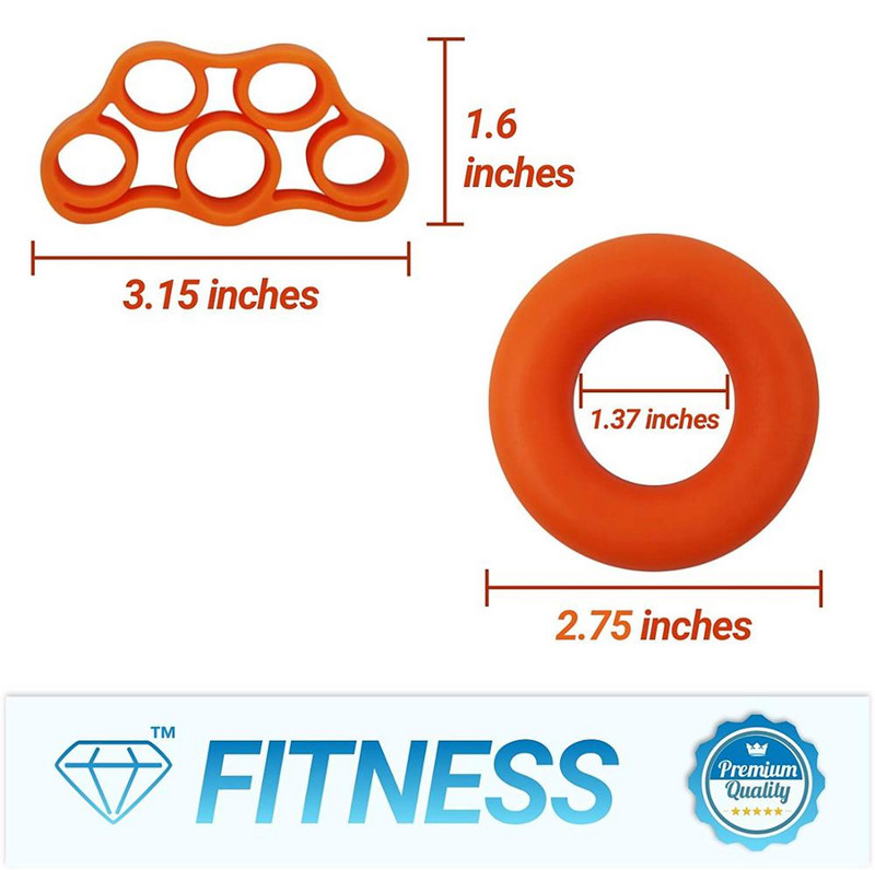 2db/szett Ujjfeszítő szilikon kézi markolat erősítő ujjellenállás szalagok kéznyújtó gyakorlat erősítő edzőkészlet