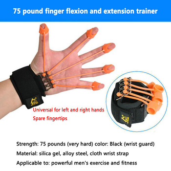 20-75 Pound Finger Gripper Wrist Strength Trainer Finger Hand Gripper Trainer Finger Flexion Extension Training Force Grip Band