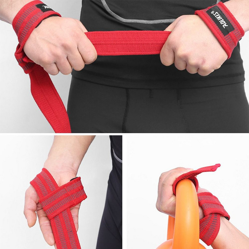 Sport Fitnessi reguleeritav käerihm Professionaalne raskust tõstev kulturismi käepael Sport randme tugi jõusaalirihm