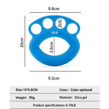 Γυμναστήριο Χειρολαβές για Αποκατάσταση Δακτύλων Άσκηση Ενδυνάμωσης Αντιολισθητικό Δαχτυλίδι λαβής σιλικόνης Εξοπλισμός δύναμης λαβής για το σπίτι