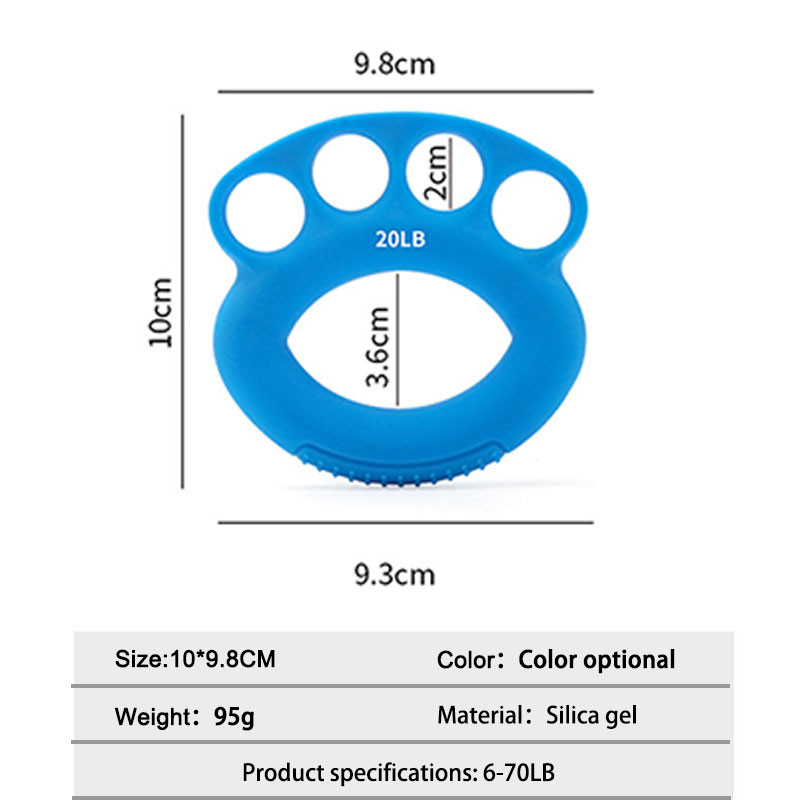 Fitness Käepidemed Sõrmede Taastamiseks Treening Jõutreening Libisemiskindel silikoonhaarderõngas Kodu Haardejõu varustus