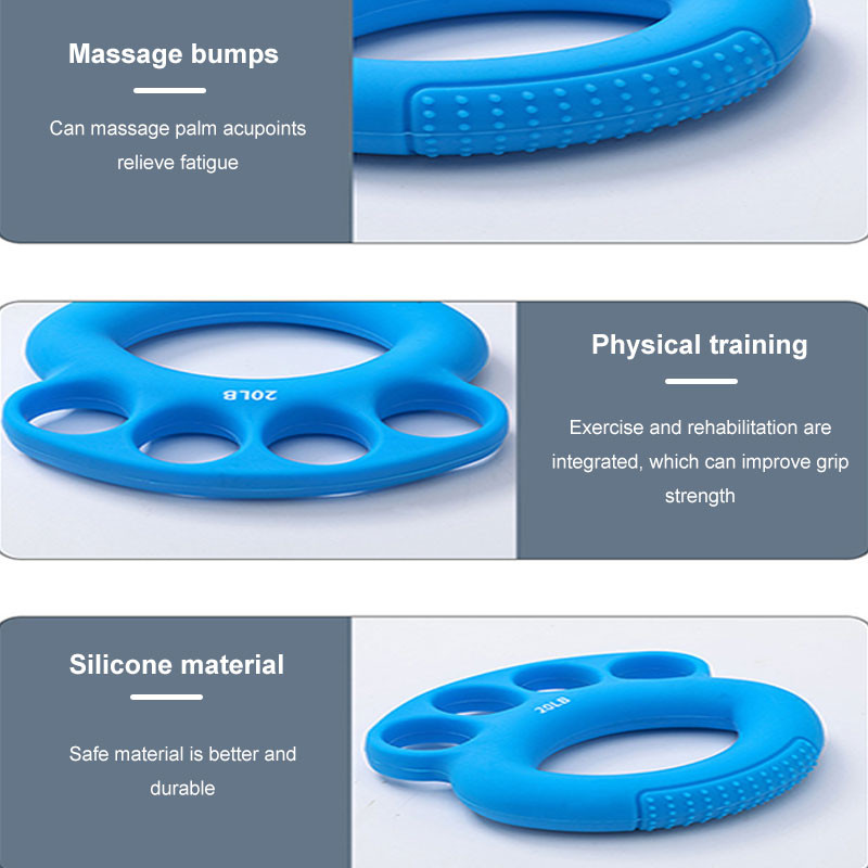 Fitness Käepidemed Sõrmede Taastamiseks Treening Jõutreening Libisemiskindel silikoonhaarderõngas Kodu Haardejõu varustus
