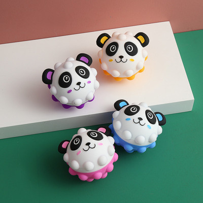 Pop Fidget Ball 3D Squeeze Pops Ball Fidgets Rotaļlieta Pretspiediena Stress Balls Ballītes, Pandas Dekompresijas bumbas roktura bumba