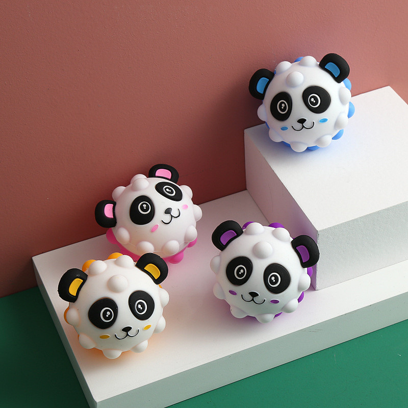 Pop Fidget Ball 3D Squeeze Pops Ball Fidgets Survevastane mänguasi Stress Balls Peo soodustused, panda dekompressioonpalli haardepall