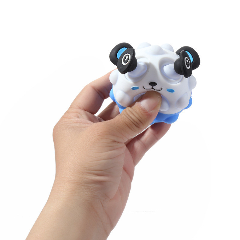 Pop Fidget Ball 3D Squeeze Pops Ball Fidgets Survevastane mänguasi Stress Balls Peo soodustused, panda dekompressioonpalli haardepall