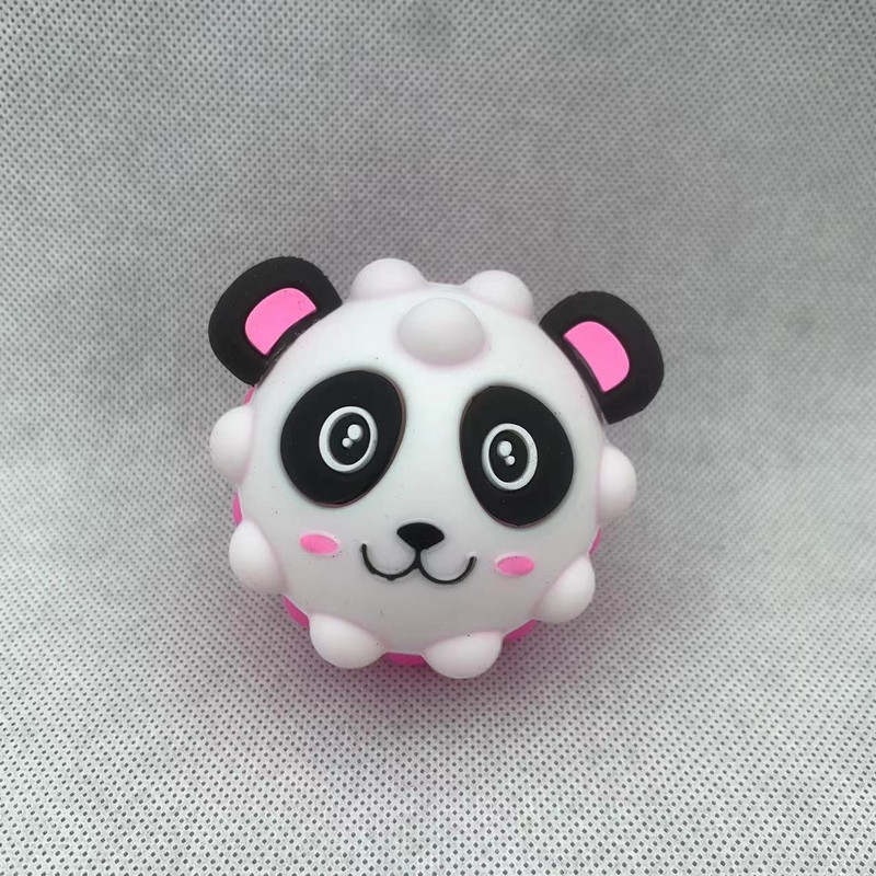 Pop Fidget Ball 3D Squeeze Pops Ball Fidgets Survevastane mänguasi Stress Balls Peo soodustused, panda dekompressioonpalli haardepall