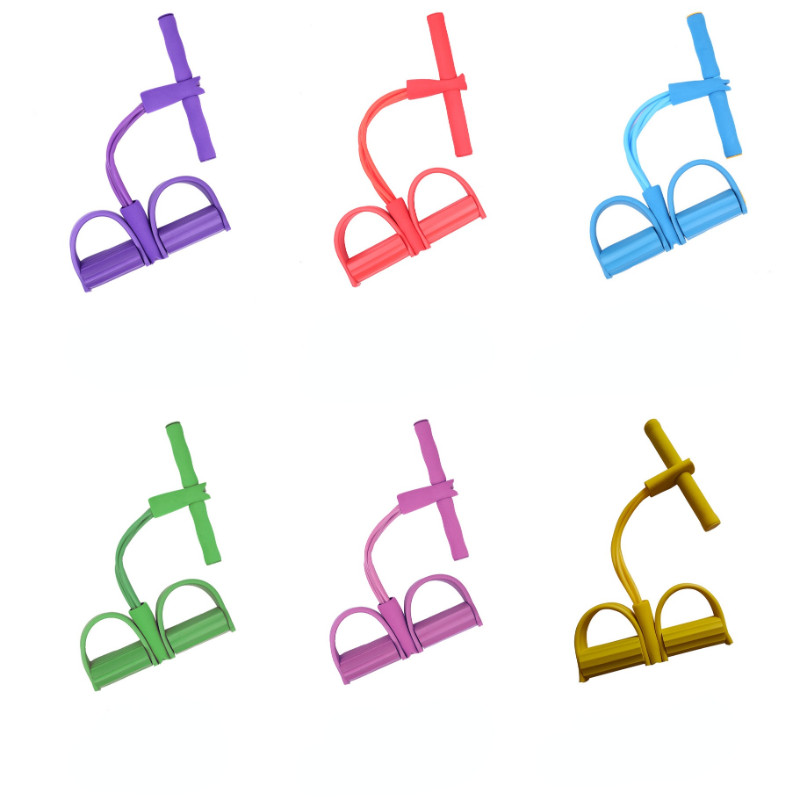 4 atsparios elastinės traukimo virvės treniruoklio irkluotojo pilvo pasipriešinimo juosta namų treniruoklių salė, sporto treniruočių elastinės juostos, skirtos kūno rengybos įrangai