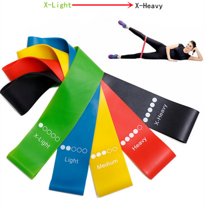 5 τεμάχια/Σετ ελαστικά λάστιχα για αντοχή στη γιόγκα Expander Belt Bodybuilding Fitness Equipment Pilates Sport Training Workout Elastic Bands