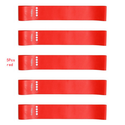 5 vnt. / rinkinys Jogai atsparios guminės juostos, išplečiamieji diržai, kultūrizmo, kūno rengybos įranga, pilateso sporto treniruotės, treniruotės, elastinės juostos