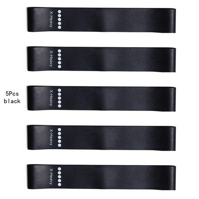 5 vnt. / rinkinys Jogai atsparios guminės juostos, išplečiamieji diržai, kultūrizmo, kūno rengybos įranga, pilateso sporto treniruotės, treniruotės, elastinės juostos