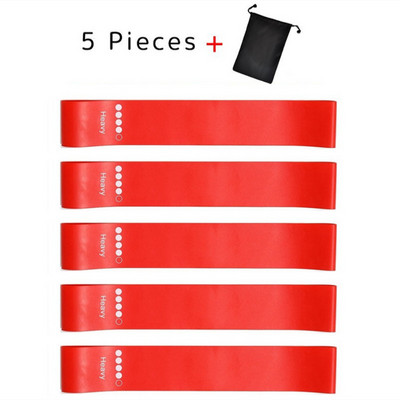 5 vnt. / rinkinys Jogai atsparios guminės juostos, išplečiamieji diržai, kultūrizmo, kūno rengybos įranga, pilateso sporto treniruotės, treniruotės, elastinės juostos